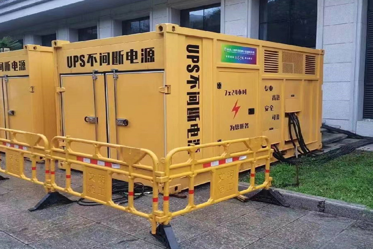晋安发电机租赁施工现场