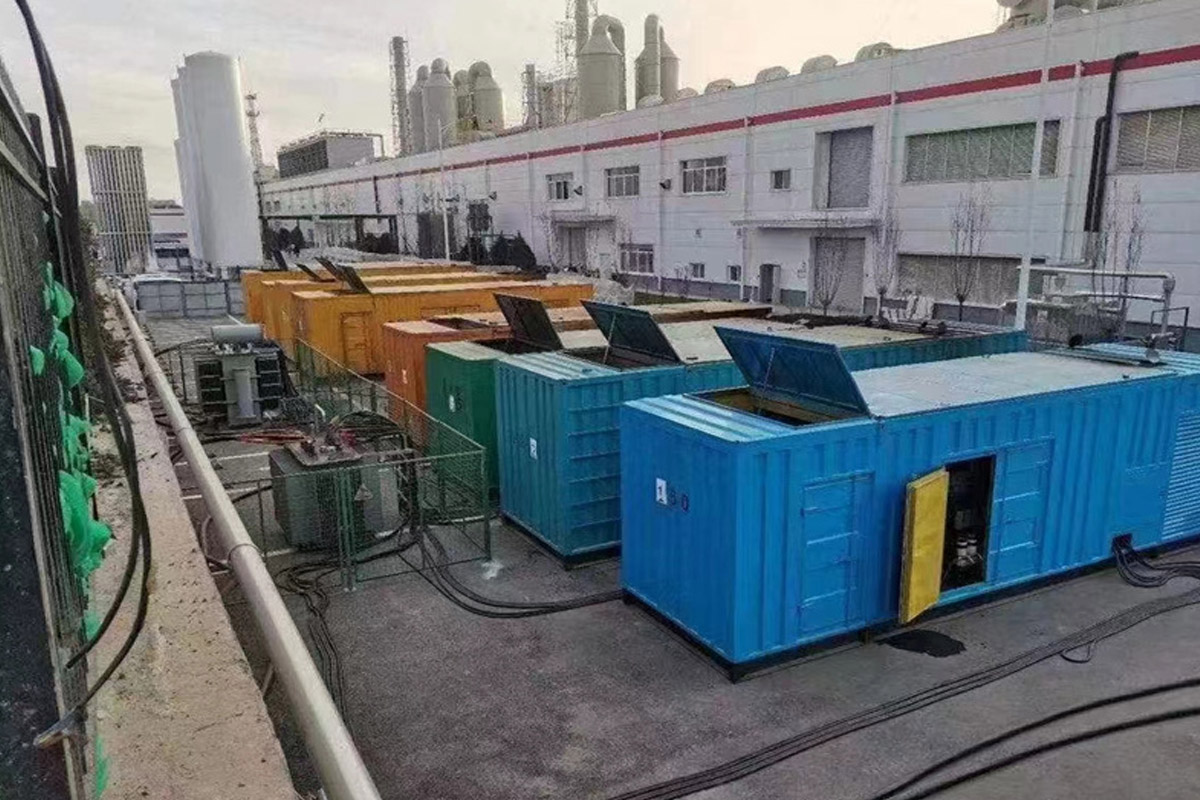 晋安发电机租赁施工现场